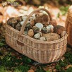 Kosz wiklinowy PERŁOWY na zakupy prezent grzyby Rzeszów - 2