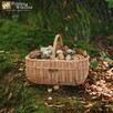 Kosz wiklinowy PERŁOWY na zakupy prezent grzyby Rzeszów - 5