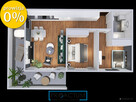58,90m2-3 pokoje,winda,balkon,ogrzewanie podłogowe - 7