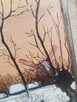 Obraz olejny malowany na płótnie motyw zima - 8