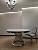 STÓŁ OKRĄGŁY Srebrny, glamour, Rozkładany, Luxury, AKANT Meble - 5