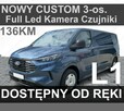 Ford Transit Custom L1 136KM Od ręki Super Cena Full Led  Kamera Czujniki od ręki ! 1626zł - 1