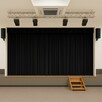 Kurtyna Sceniczna Czarna Trudnopalna Ognioodporna do Teatru - 4