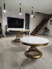 Ława Luxury Złota, glamour, okrągła, AKANT Meble - 4