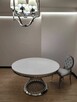 STÓŁ OKRĄGŁY Srebrny, glamour, Rozkładany, Luxury, AKANT Meble - 4