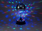 Kula Dyskotekowa Kolorowa RGB LED Lampa Lustrzana Obrotowa - 8