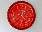 Zegar ścienny Vector czerwony okrągły o średnicy 25 cm - 2