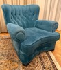 Zestaw wypoczynek Chesterfield Ludwikowski Pikowany Ciemny T - 9