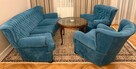 Zestaw wypoczynek Chesterfield Ludwikowski Pikowany Ciemny T - 8