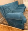 Zestaw wypoczynek Chesterfield Ludwikowski Pikowany Ciemny T - 4