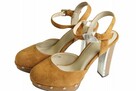 40 Zamszowe czółenka obcas 12 cm koniak Sole Diva - 3