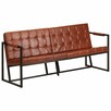 Sofa 3-osobowa, brązowa, naturalna skóra kozia vidaXL - 2