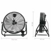 Przemysłowy wentylator bębnowy, 60 cm, 172,5W, czarny vidaXL - 6