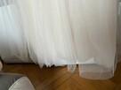 Suknia ślubna piękna rozcięcie na nogę oddzielne rękawki r.S - 9
