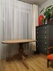 Antyk stary stół ława stolikdrewniany dębowy owalny/okrągły - 6