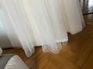 Suknia ślubna piękna rozcięcie na nogę oddzielne rękawki r.S - 11