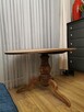 Antyk stary stół ława stolikdrewniany dębowy owalny/okrągły - 3