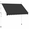 Markiza zwijana ręcznie, 300 cm, antracytowa vidaXL - 2