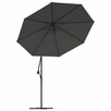 Parasol wiszący z LED i stalowym słupkiem, 300 cm vidaXL - 2