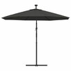 Parasol wiszący z LED i stalowym słupkiem, 300 cm vidaXL - 5