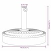 Podstawa do parasola, do słupków Ø38/48 mm, 25 kg vidaXL - 6