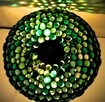Piękna lampa witrażowa ze szklanych kaboszonów - 7