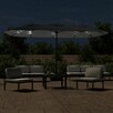 Podwójny parasol ogrodowy z LED, antracytowy vidaXL - 3