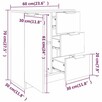 Komoda, dąb sonoma, materiał drewnopochodny vidaXL - 6
