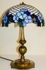 Przepiękna lampa z brązu klosz witraż - 7