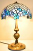 Przepiękna lampa z brązu klosz witraż - 6