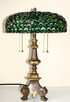 Piękna lampa witrażowa ze szklanych kaboszonów - 5