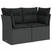 Sofa ogrodowa z poduszkami, 2-osobowa, czarna vidaXL - 2