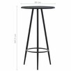 Stolik barowy, czarny, 60 x 107,5 cm, MDF vidaXL - 4