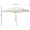 Parasol ogrodowy na drewnianym słupku, 330 cm vidaXL - 5