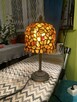 Bursztynowa witrażowa Lampka - 7