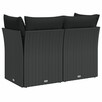 Sofa ogrodowa z poduszkami, 2-osobowa, czarna vidaXL - 5