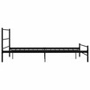 Rama łóżka z zagłówkiem bez materaca, czarna, metal vidaXL - 4