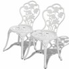 3-cz. zestaw mebli bistro ze stopu aluminium, biały vidaXL - 3