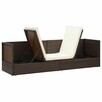 Sofa ogrodowa z poduszkami, polirattan, brązowa vidaXL - 7