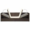 Sofa ogrodowa z poduszkami, polirattan, brązowa vidaXL - 8