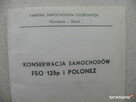 Konserwacja samochodów FSO 125p i POLONEZ W-wa-Żerań 1988r. - 11