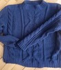 Sweter granatowy zakładany przez głowę - 9