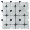 Mozaika kamienna CarraraOctagone bębnowana z cza.el30,5x30,5 - 1