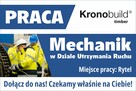 Osoba na stanowisko mechanik w Dziale Utrzymania Ruchu