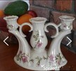 Świecznik Porcelanowy Chodzież Trójramienny Nieużywany - 2