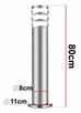Lampa ogrodowa stojąca Ozdobny słupek E27 wys 80cm IP44 INOX - 9