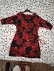 damska, czarno/czerwona, kwiecista, nowa sukienka, XL - 3