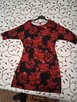 damska, czarno/czerwona, kwiecista, nowa sukienka, XL - 2