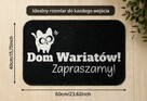 Wycieraczka „Dom Wariatów! Zapraszamy!” 60x40 Antypoślizgowa - 2