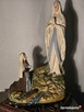 Stara figurka z gipsu Matka Boska z Bernadettą z Lourdes - 14